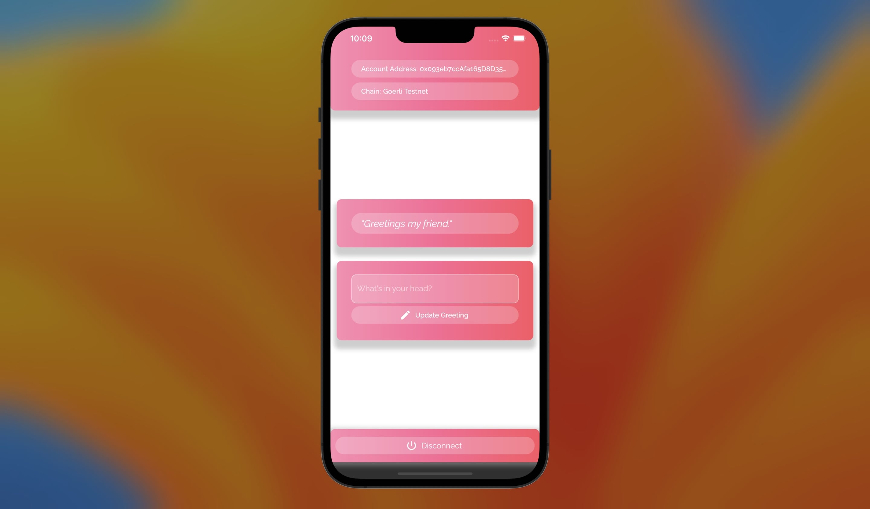 Flutter dApp Template using Sophon